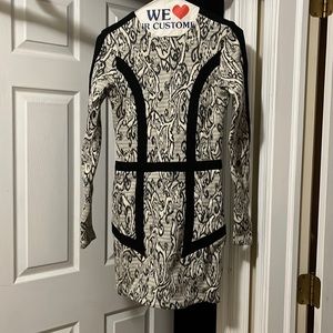 Parker Black/cream brocade sweater dress
